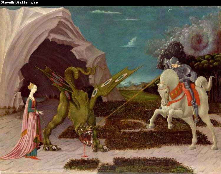 paolo uccello A gothicizing tendency of Uccello art is nowhere more apparent than in Saint George and the Dragon